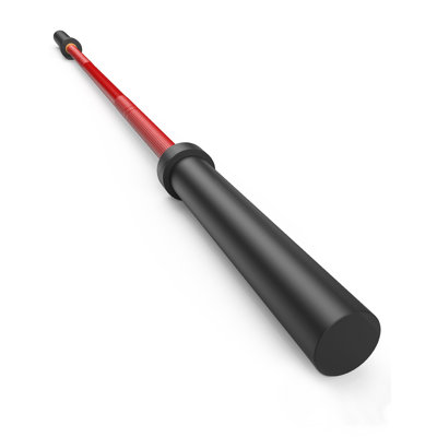 Heavy Duty International Sports Barbell 7FT, 44LB/45LB Powerlifting Bar – 1500LB Capacity – 28mm Grip, Needle Bearings – Fits 2" Plates – Perfect for Home & Gym Strength Training, Squats, Deadlifts, Bench Press – Red and Black