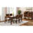 Casual Dining Table With Four Storage Drawer Units In Brown - Solid Wood Construction Practical Compartments Transitional