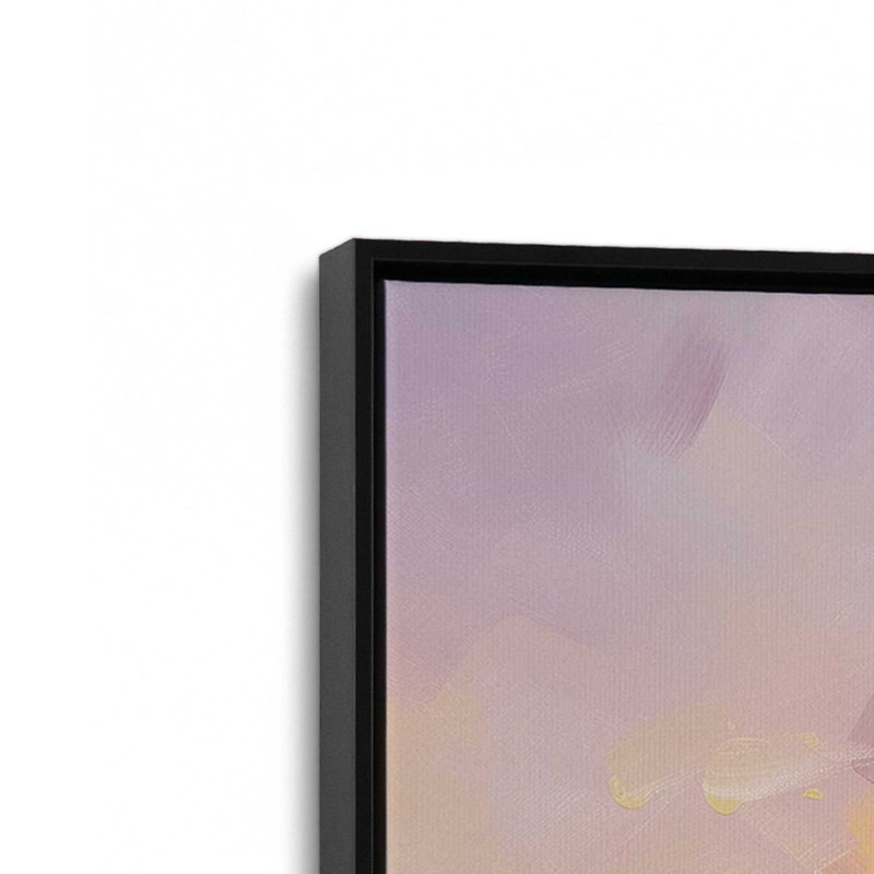 «Tuscan Sunrise Splendor V3» sur toile par Golden Glow Interiors, Cadre flottant noir satiné, H 14 po x l 10 po x P 1,75 po