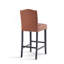 Ensemble de 2 tabourets de bar, tabourets de bar rembourrés pour îlot de cuisine, pieds en similicuir brun, siège en simili cuir d'une capacité de poids de 300 lb