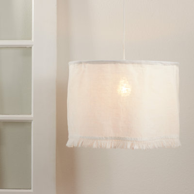 éclat Collection 18 in. H Linen Drum Lamp Shade