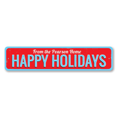 Plaque en aluminium Happy Holiday