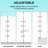 76 CM-110 CM Adjustable Bathroom Organizer Shelves with 4-Tier Rustproof Bathroom Shelves-730957455