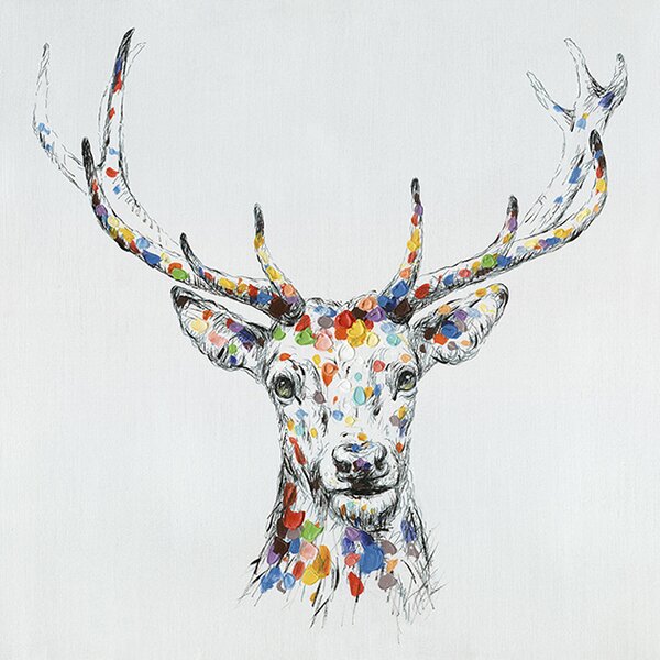 Bless international Color Deer Collection III On Canvas Print | Wayfair
