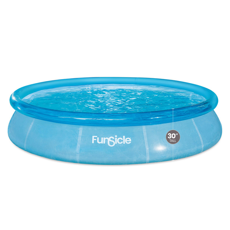 Funsicle 12' x 30" Blue Inflatable Round Above Ground Pool with Pump