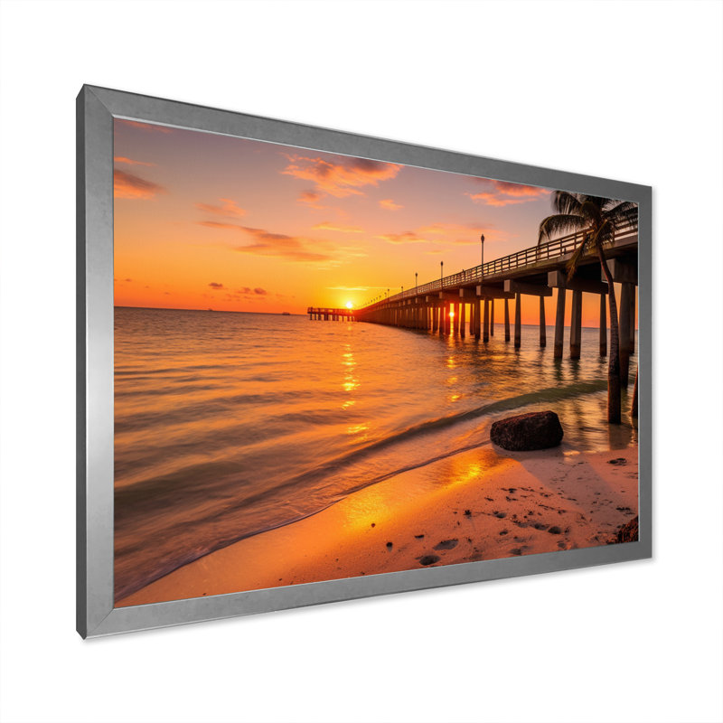 Jacksonville Bay Florida II sur toile, Cadre photo argenté, H 30 po x l 40 po x P 1,5 po