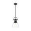 Petit luminaire suspendu Iftimie avec tige en verre transparent-2093582781