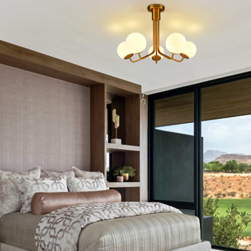 Glass Semi Flush Mount