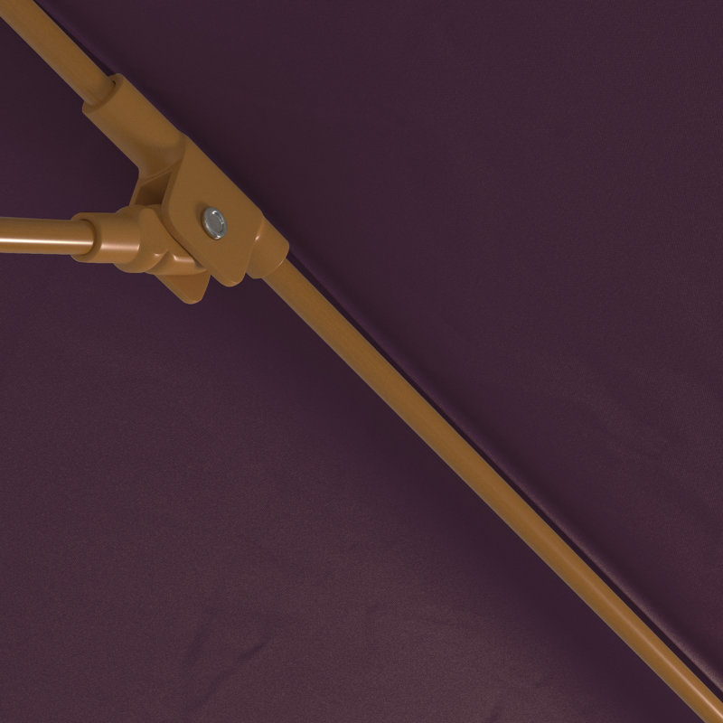 Parasol en bois de teck 11 pi, Mauve