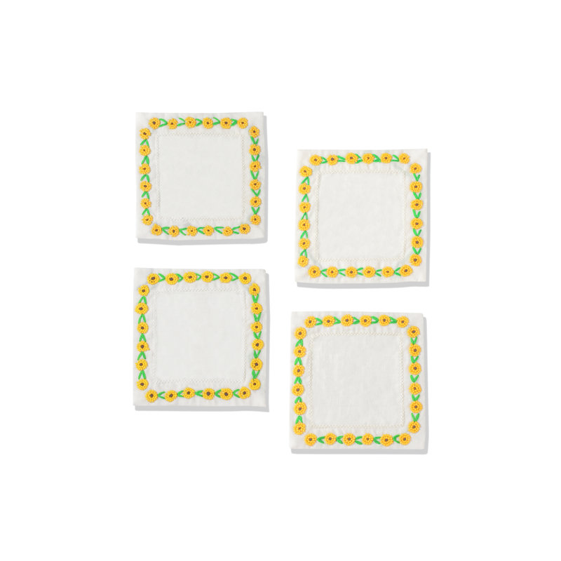 Ensemble de 4 serviettes de table en lin Mirasol