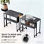 Bureau pliable avec sac de rangement, tablette et roulettes, table d'écriture-129415475