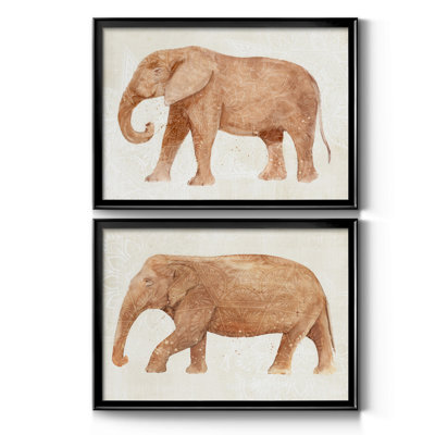 Éléphant sagesse I - ensemble de 2 cadres photo