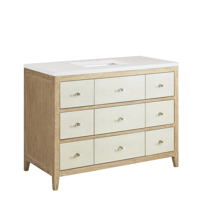 Celeste 48'' W Vanity, White Zeus, 8" Widespread