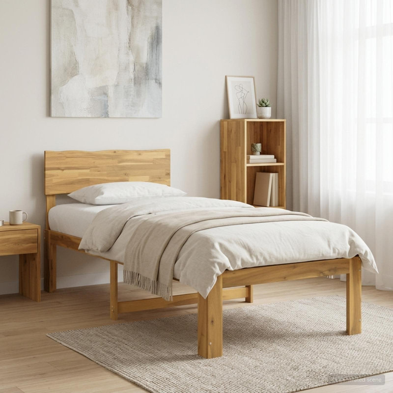Solid Wood Bed Frame, Single (3'), White