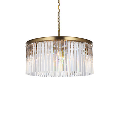 Lustre classique / traditionnel à 8 lumières en cristal Dahlonega