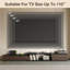 Meuble télé Mid-Century moderne pour téléviseur avec tiroirs de rangement et tablette ouverte de 71 à 110 po