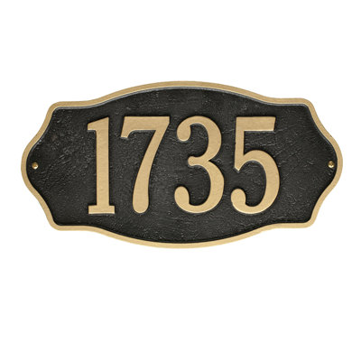 Hampshire 1-Line Wall Address Plaque