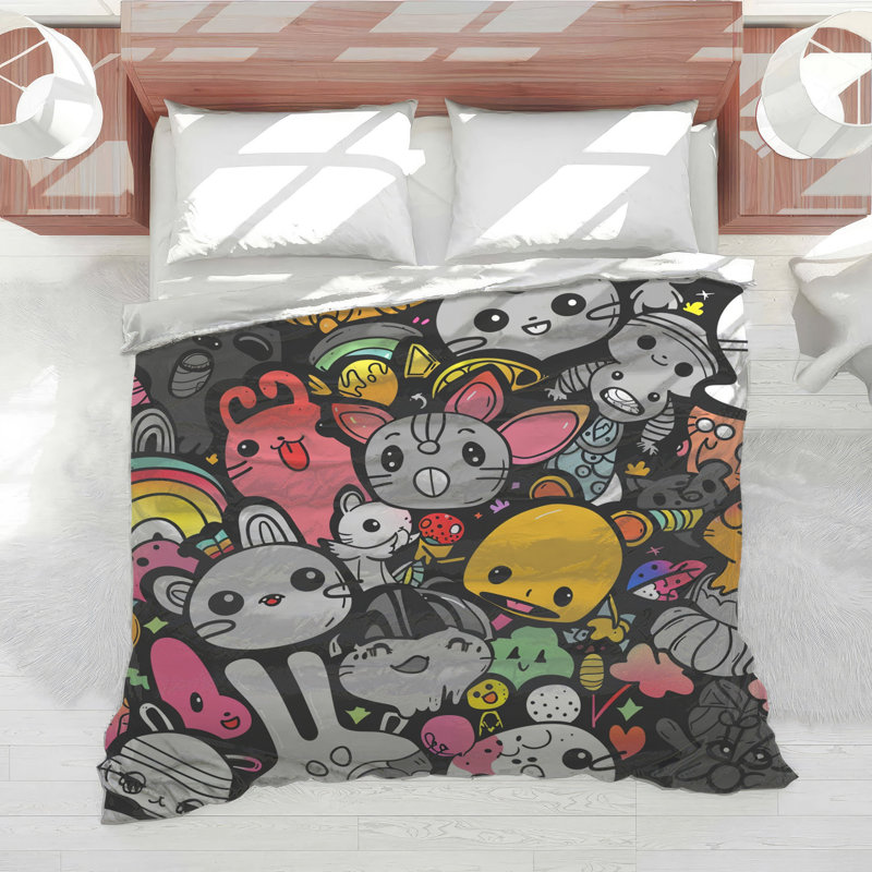 Cartoon Bedding Art Comforter Eclectic, Twin Extra Long