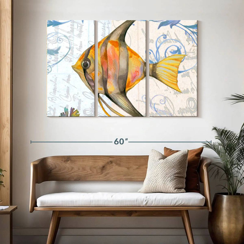 Poisson-ange Brampt, H 32 po x l 50 po