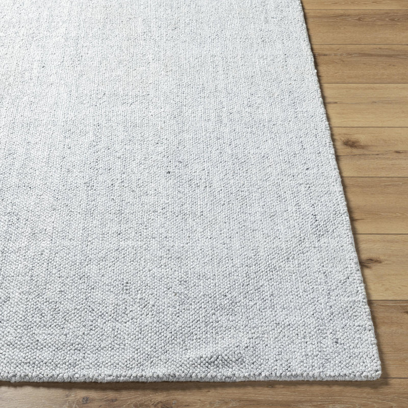 Rectangle Pente Solid Color Hand Loomed Recycled P.E.T. Area Rug in Gray, Rectangle 10' x 14'