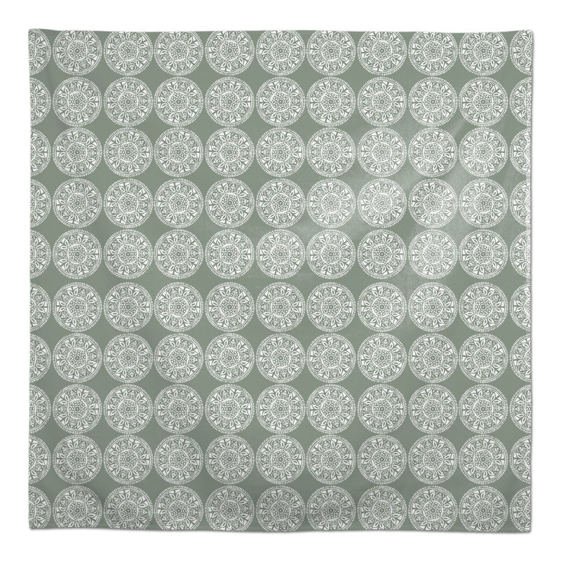 Geometric Square Tablecloth, Green