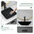 16.4" L Square Tempered Glass Bathroom Sink Vessel Sink with Pop Up Drain and Faucet