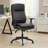 Executive Office Chair, Black Soft Vinyl, Nylon Base, 3 Paddle Tilt