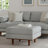 Morrison 33"W Upholstered Ottoman with Solid Wood Legs-1390363006