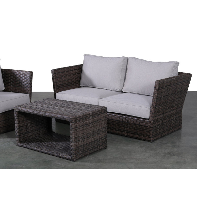 Ensemble de conversation modulaire avec coussins 5 pièces Biles