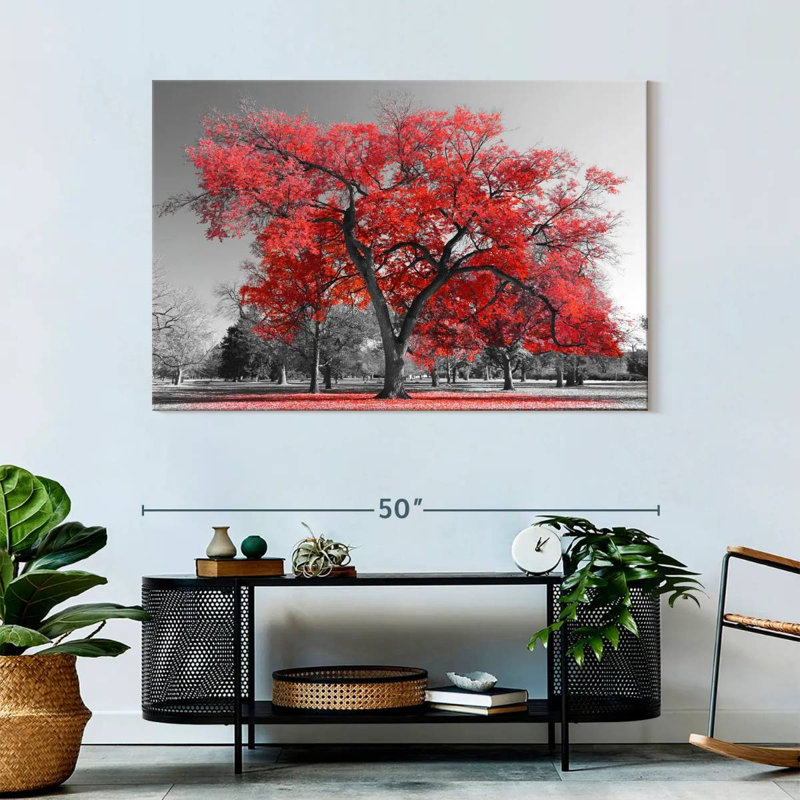 " Red Tree Canvas Print ", 32" H x 48" W x 1.25" D