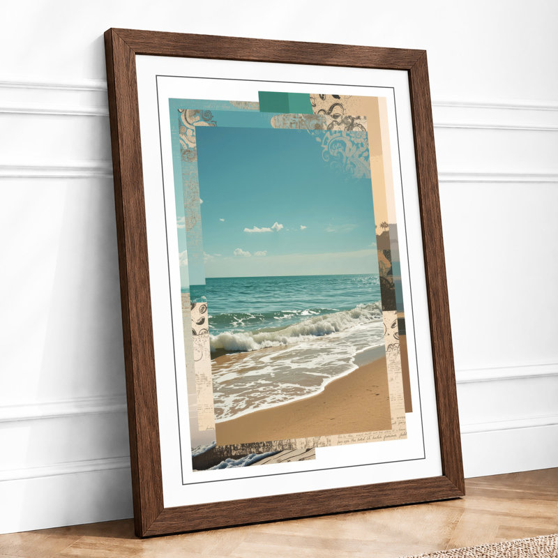 Reverie Coastal - Framed Print, A4 - 29.7 x 21.0 cm, Walnut