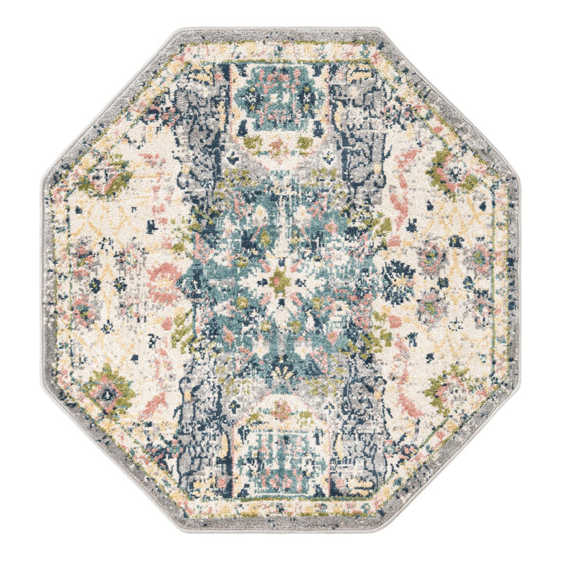 Tapis de couloir beige Ludovica, Octagon 4'1" x 4'1"