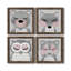 Ours - ensemble de 4 peintures sur toile encadrées-60148025-60148028