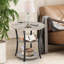 Jalane Tall End Table with 2 USB Ports, 2 Power Outlets, and 3-Tier Storage Shelves-46063614