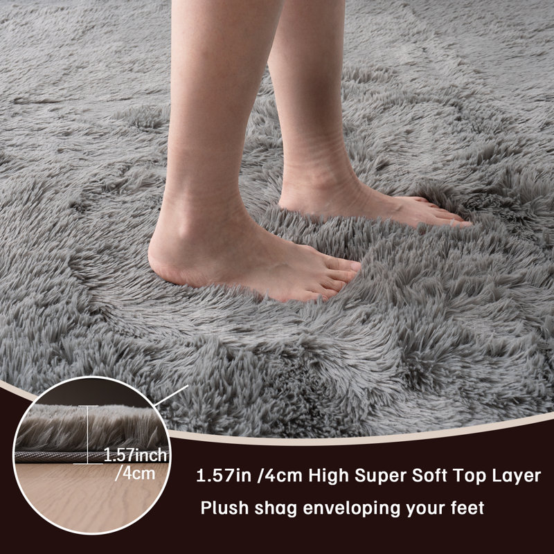 Machine-Washable Living Room and Bedroom Rugs, Plus Soft and Plush Long-Pile Bedside Mats, Ideal for Children's Rooms, Dormitories, and Nurseries