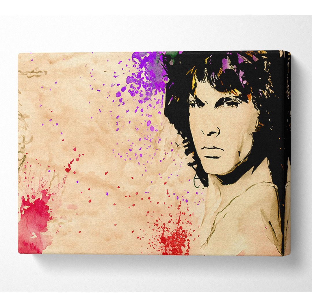 Jim Morrison Farbspritzer - Druck