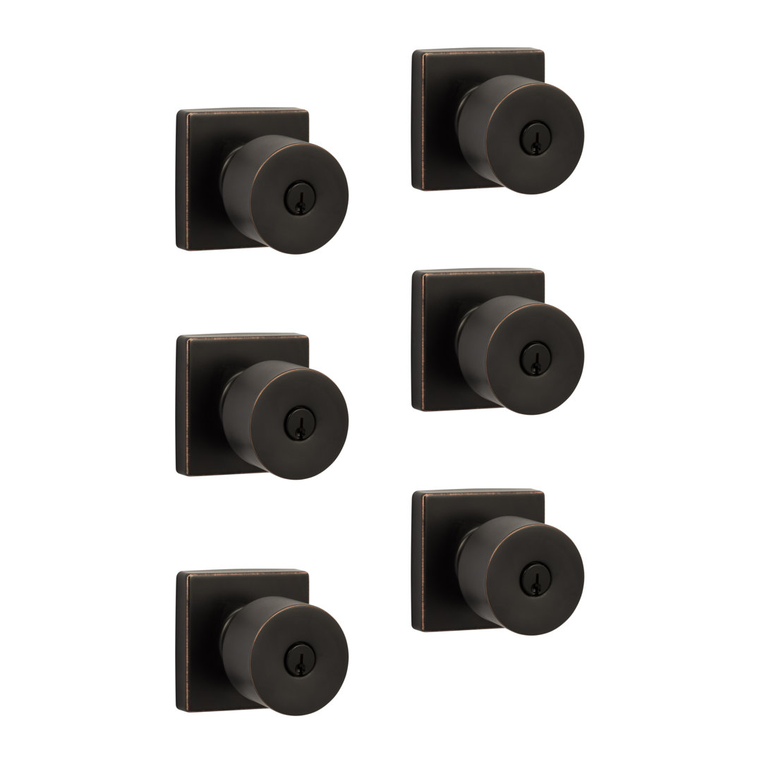Bergen Square Entry Knobset (Set of 6) Sure-Loc Hardware 