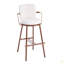 Tabouret de bar intérieur rembourré Chaya, structure en métal, ensemble de 2