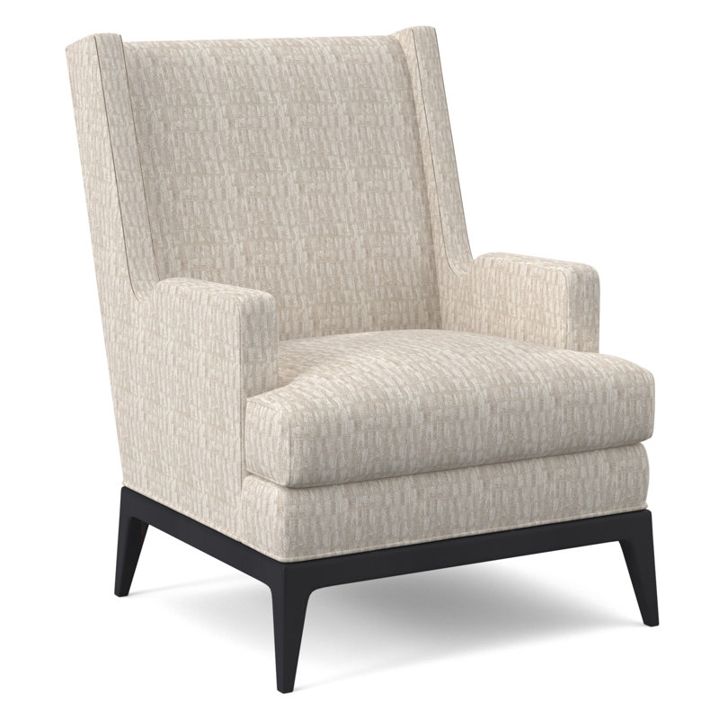 Fauteuil à oreilles de 29 po de large Cooper, Ébène vintage, Lin Libby