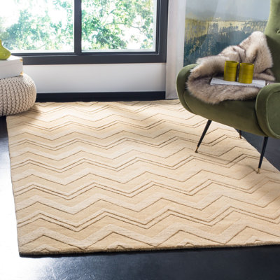 Nishi Hand Loomed Wool Chevron Rug