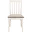 Cinq pièces de salle à manger avec finition rectangulaire naturelle, base, chaises rembourrées à dossier à lattes confortables pour table de repas du week-end, six places assises, rassemblement vertical