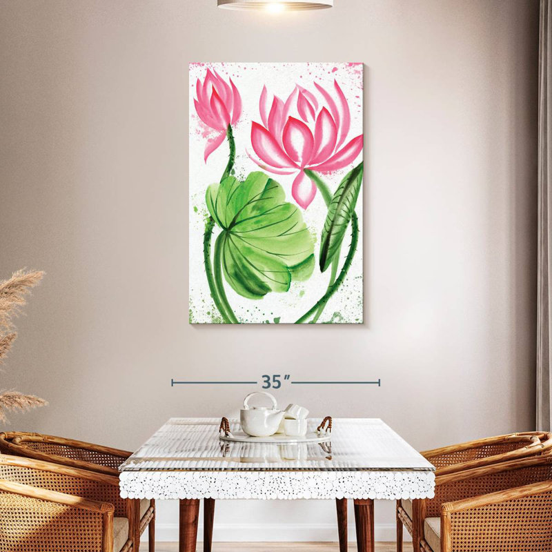 Harnek Blooming Lotus Flowers, 45" H x 30" W