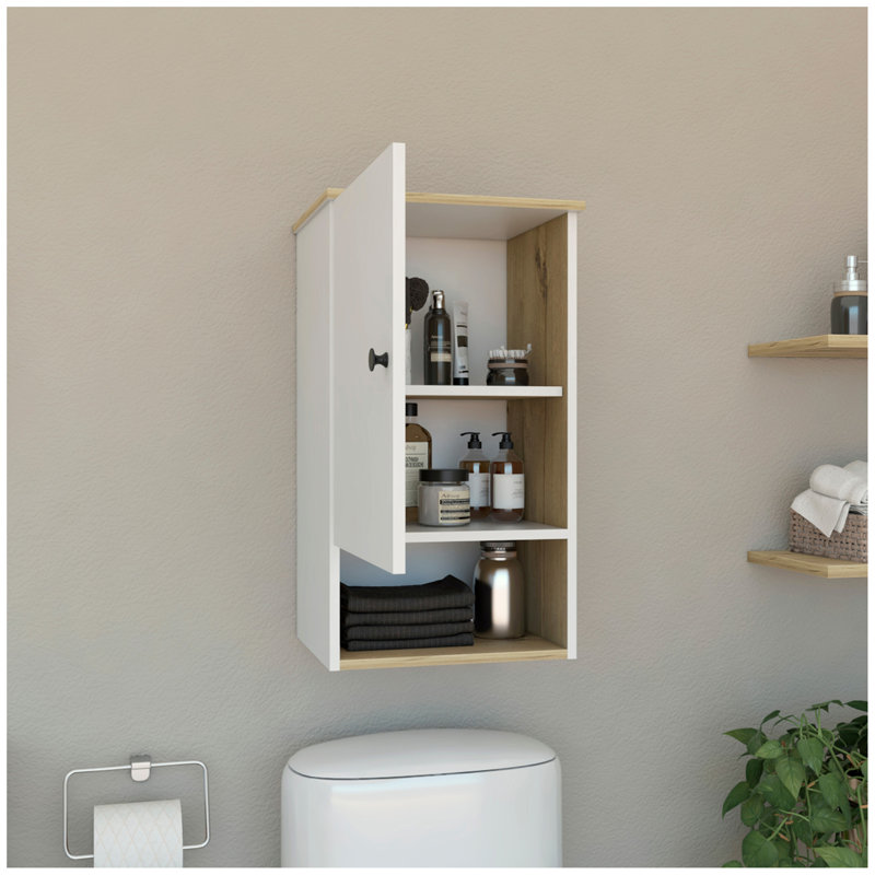Armoire à pharmacie Angelo, deux tablettes internes, une porte, une tablette