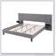 Lit plateforme avec tête de lit, lit plateforme tapissier moderne en velours avec 2 tables de chevet-401047878