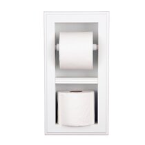 Flushed Recessed Toilet Paper Holder Niche with Single Storage