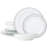 Noritake Satin Flourish 12-Piece Dinnerware Set, Service for 4