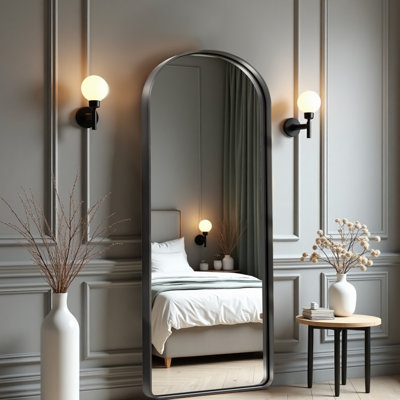 Arch Metal Framed Full Length Mirror Floor Mirror