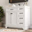Meuble-lavabo simple 36 po avec comptoir d'évier, armoire de rangement à double porte, 2 tiroirs profonds et support pour sèche-cheveux-1607726379