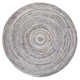 Round Geometric Handmade Handwoven Blue/Tan Area Rug