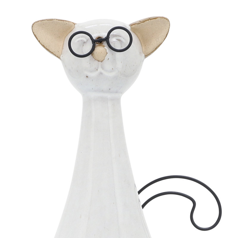 Sculpture de chat Adallard, H 10 po x l 6 po x P 4 po